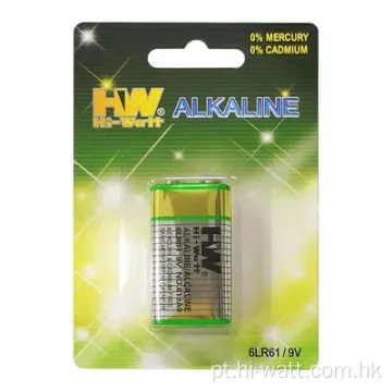 Bateria alcalina HW 9V 6LR61